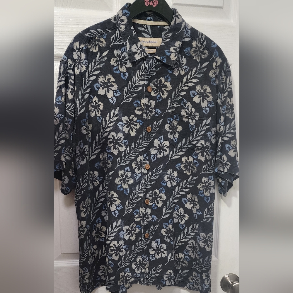 Men's Tommy Bahama Silk Hawaiian Shirt Large
